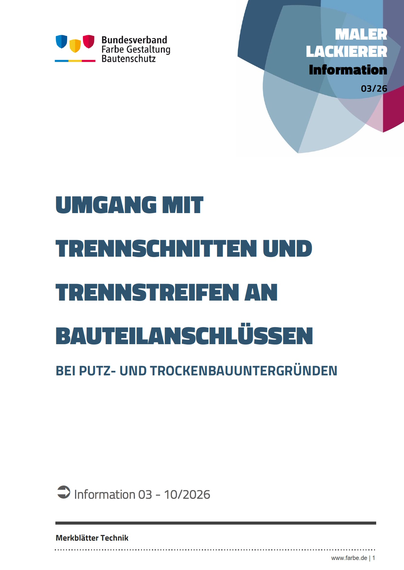 Merkblatt zum Umgang mit Trennschnitten und Trennstreifen 